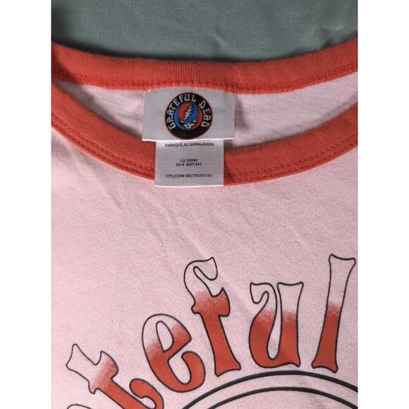 Greatful Dead T-Shirt Top Women's M Pink Red Rose Floral Graphic Outfit Cotton - Picture 3 of 8